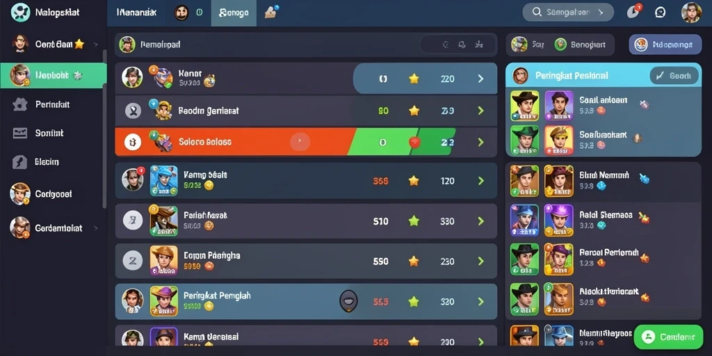 Karakter unik yang bisa kamu pilih dan upgrade.